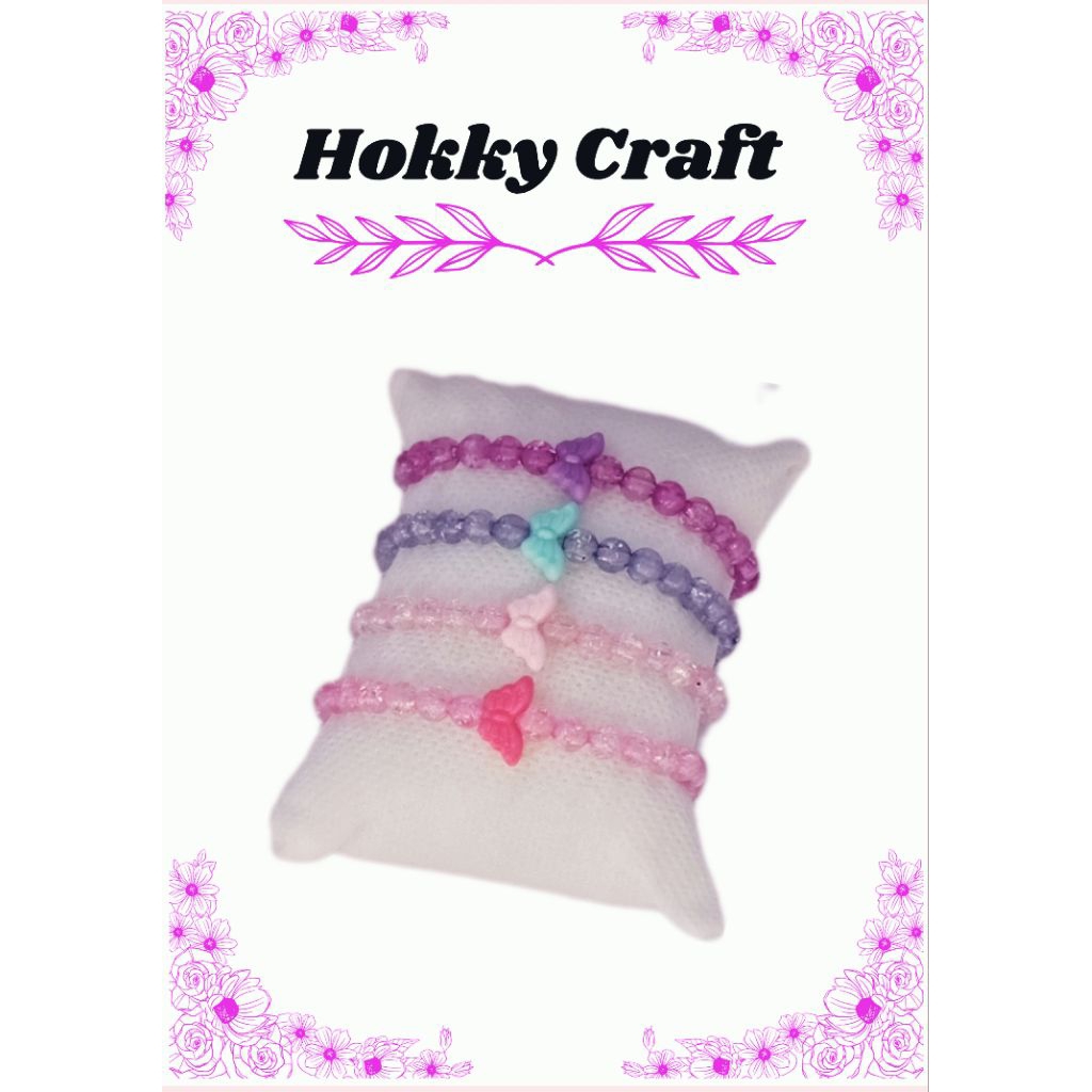 gelang manik kupu-kupu,gelang manik lucu,gelang manik,gelang manik kaca,gelang anak,gelang lucu,gela