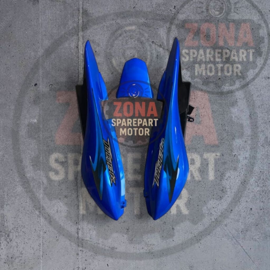 COVER BODY BODI BELAKANG SET KANAN KIRI HONDA TIGER REVO BODI TIREV BIRU SET STRIPING