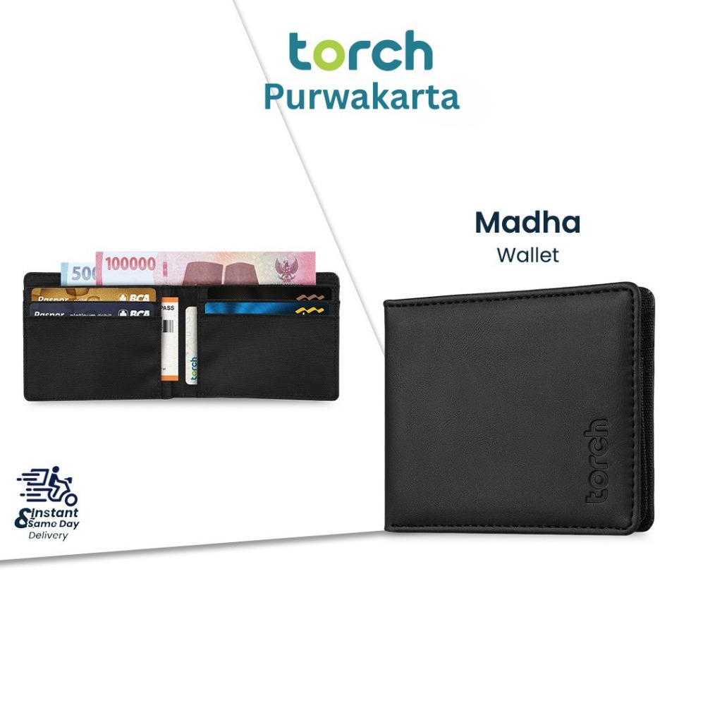 TORCH Madha Dompet Simple Extra Lipat Pria Wanita Tempat Kartu Uang STNK Karcis Kuat Tahan Air - Wal
