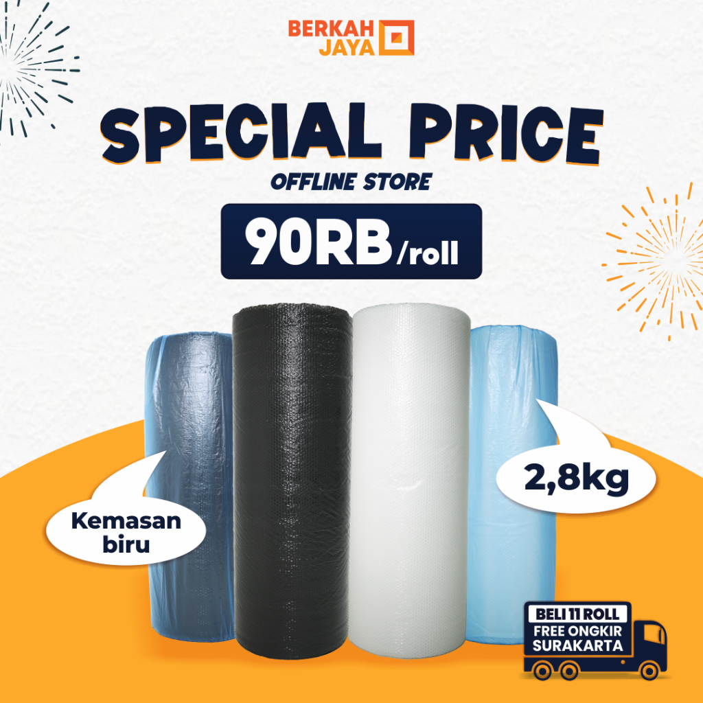 

Terlaris!! Bubblewrap Bungkus Biru 50m x 125cm/Plastik Bubble Wrap HITAM BUBLE PREMIUM/ROLL MURAH
