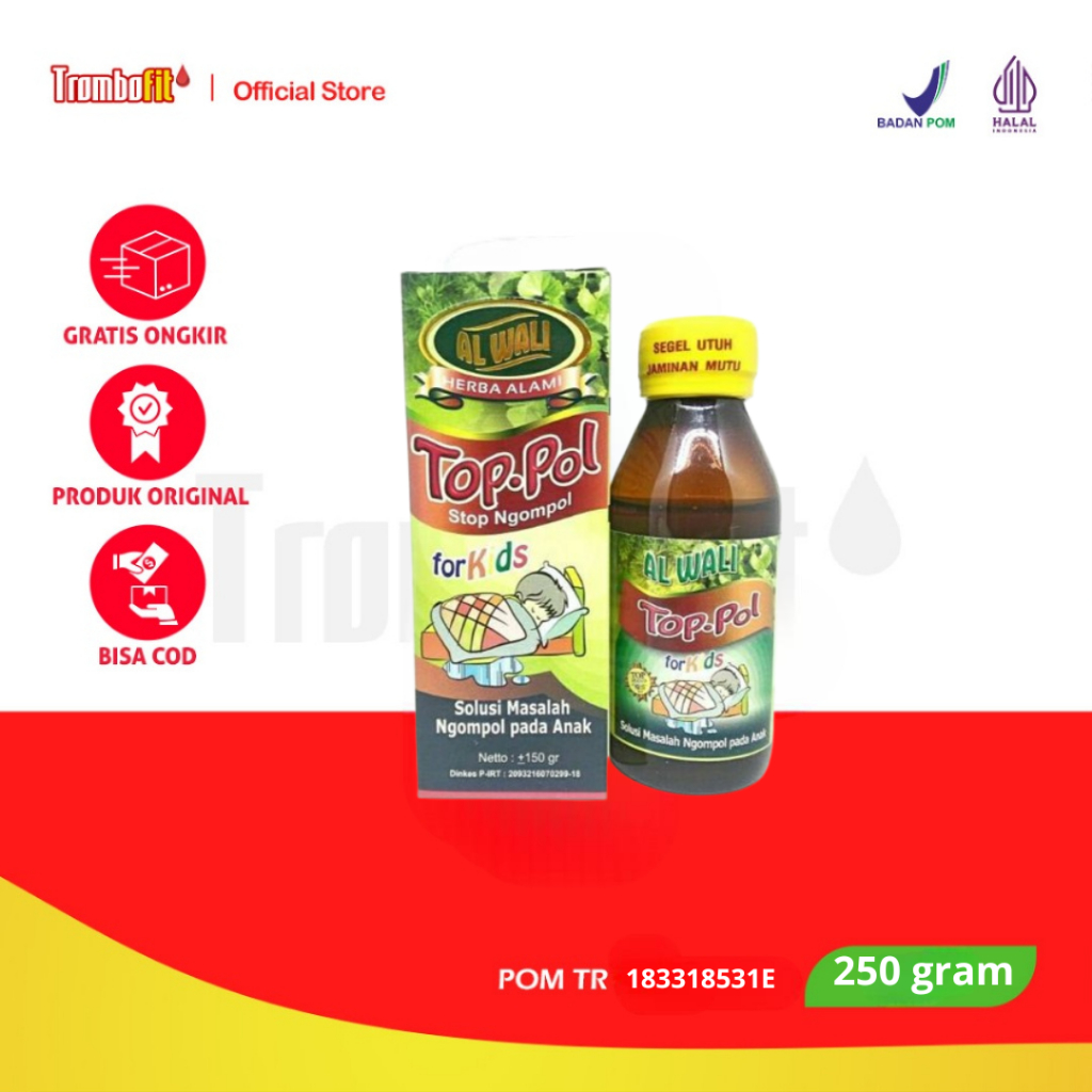 

Madu Top-Pol Al-Waly – Herbal Anak Stop Ngompol | 250gr Asli Halal