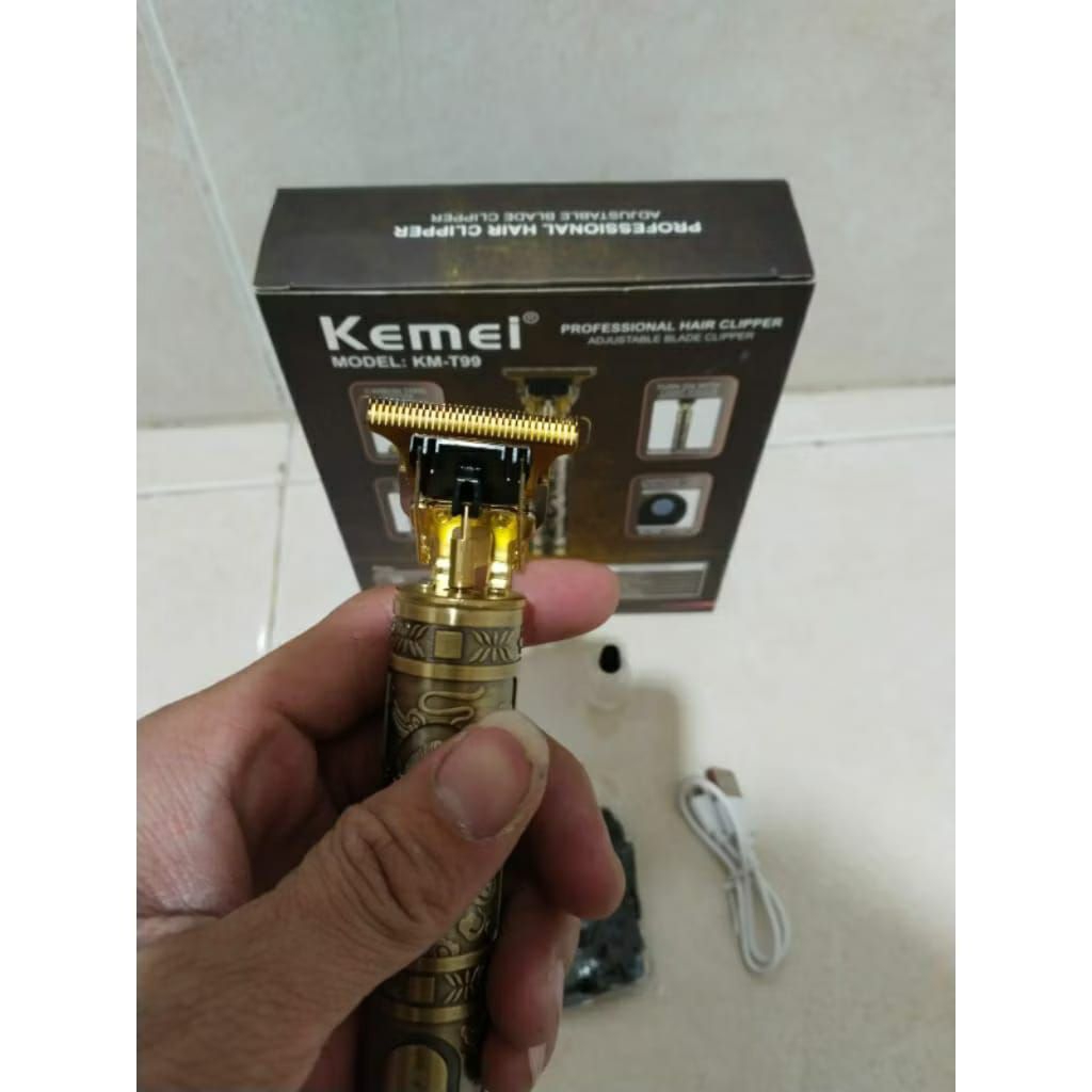 KEMEI KM-T99 Mesin Cukur Trimmer Skin Ukir / Alat Cukur Rambut Profesional Trimmer