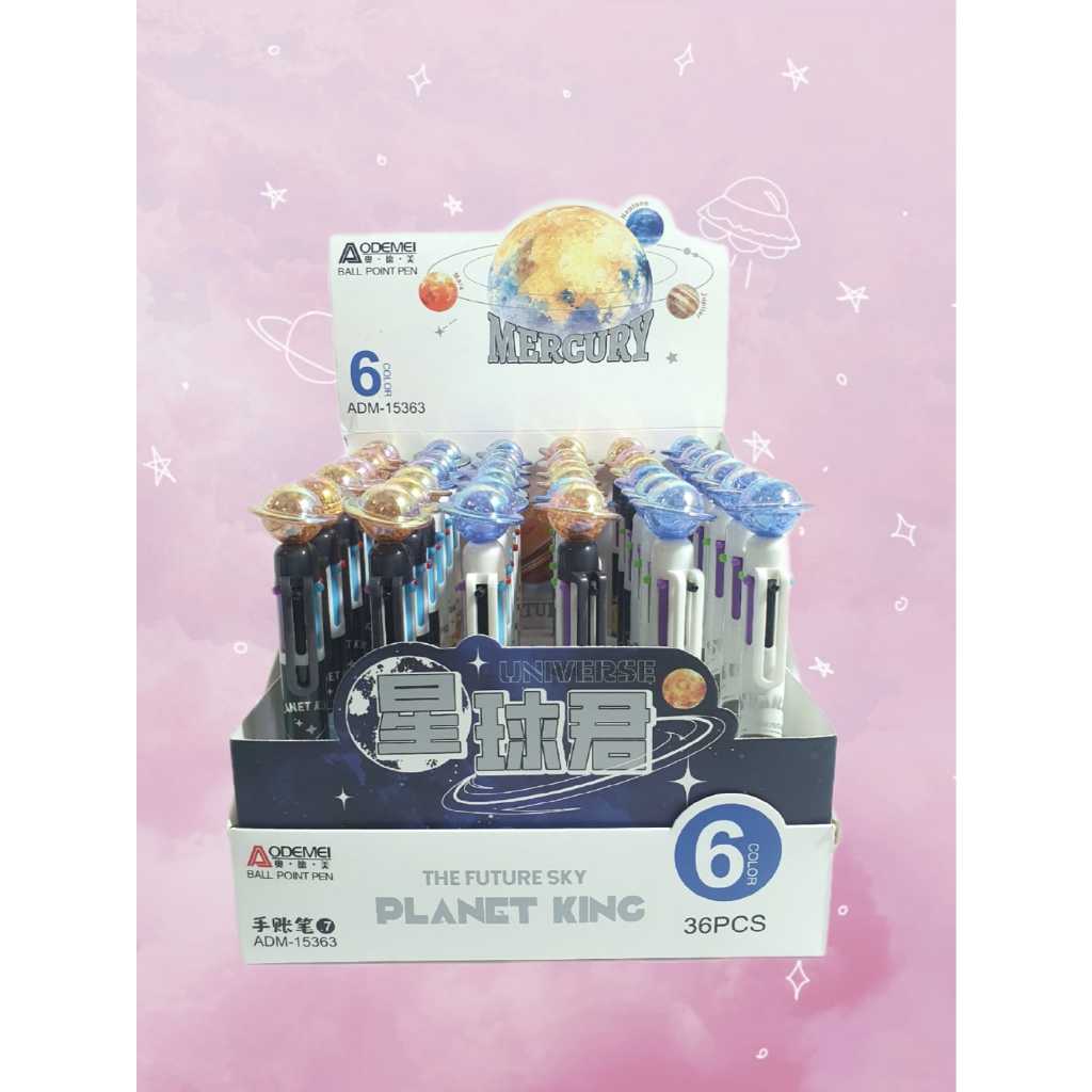

( 6 Pcs ) PULPEN MEKANIK 6 WARNA TINTA KARAKTER PLANET 3D PULPEN 6 WARNA MOTIF
