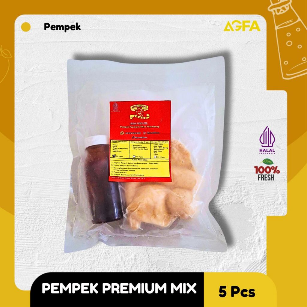 

Pempek Liwura Paket Frozen Mix Isi 5, Pempek Kulit Crispy & Otak-Otak Panggang Isi 5, Cuko Asli Palembang / Pempek Frozen / Otak Otak Frozen / Pempek Frozen Sidoarjo / Otak Otak Sidoarjo