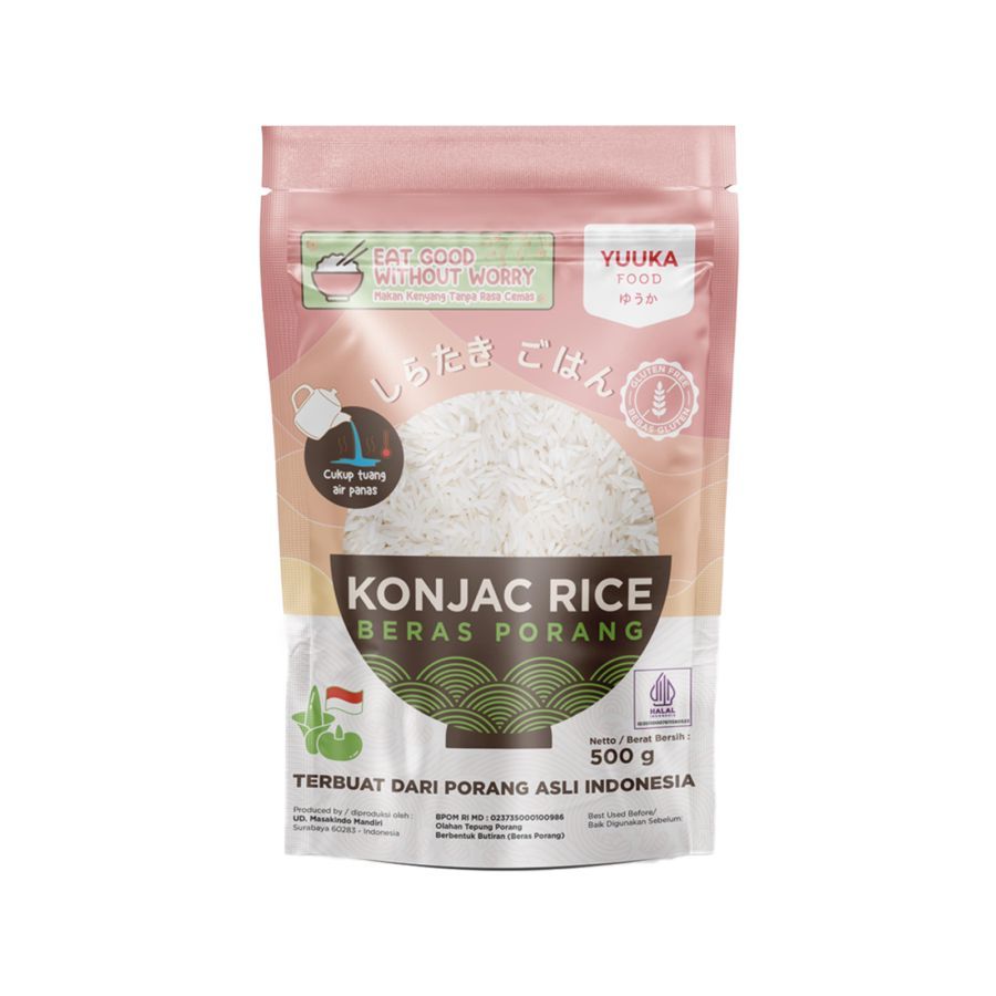 

YUUKA FOOD Original Konjac Rice 500gr Beras Porang Nasi Sehat Rendah Gula Gluten Free