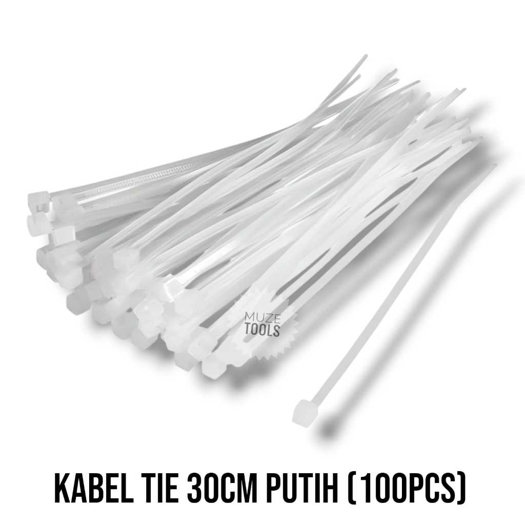 

[12 PCS] Kabel Tis 30 cm 300 mm Cable Ties Tie Nylon Nilon Putih
