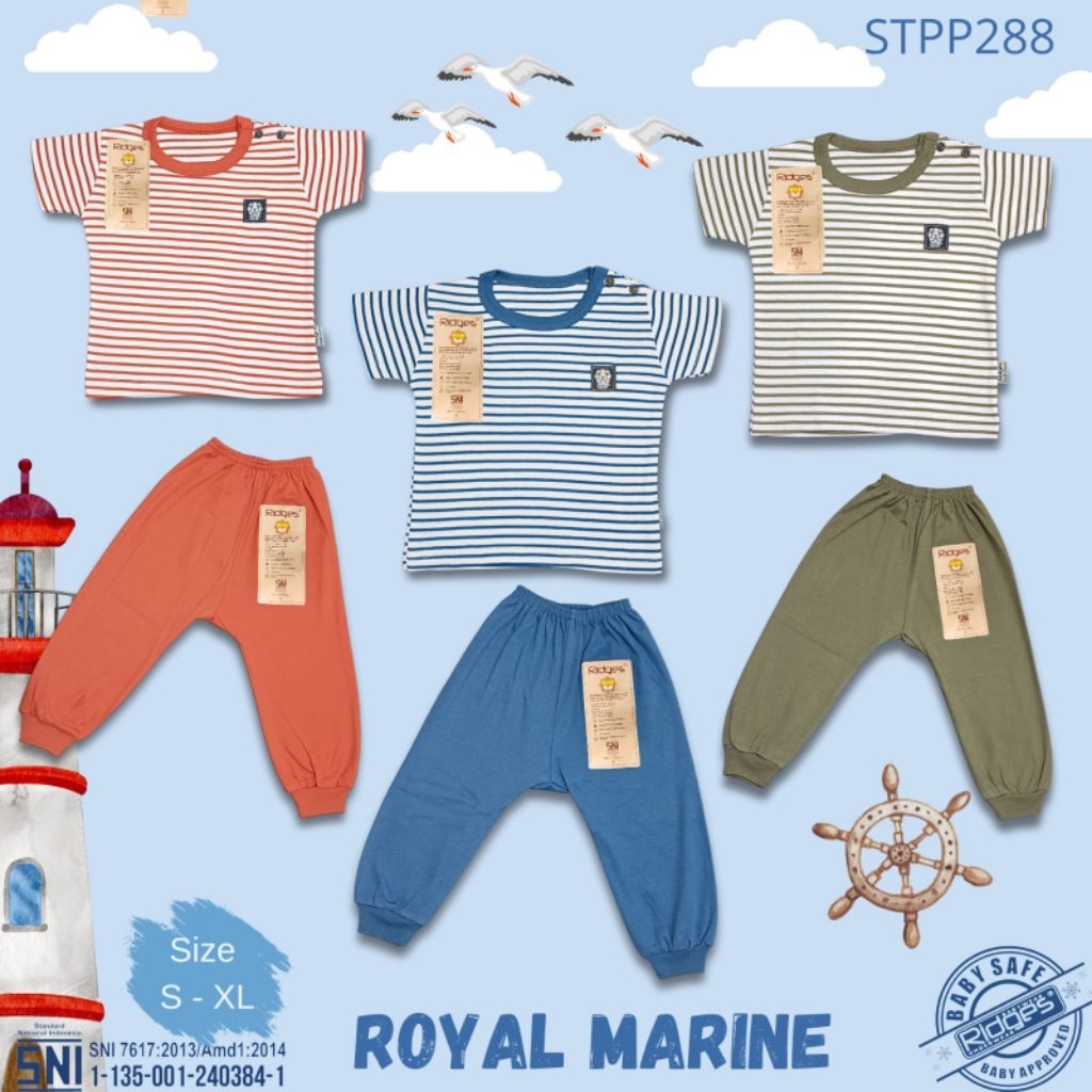 Setelan pendek panjang Ridges salur