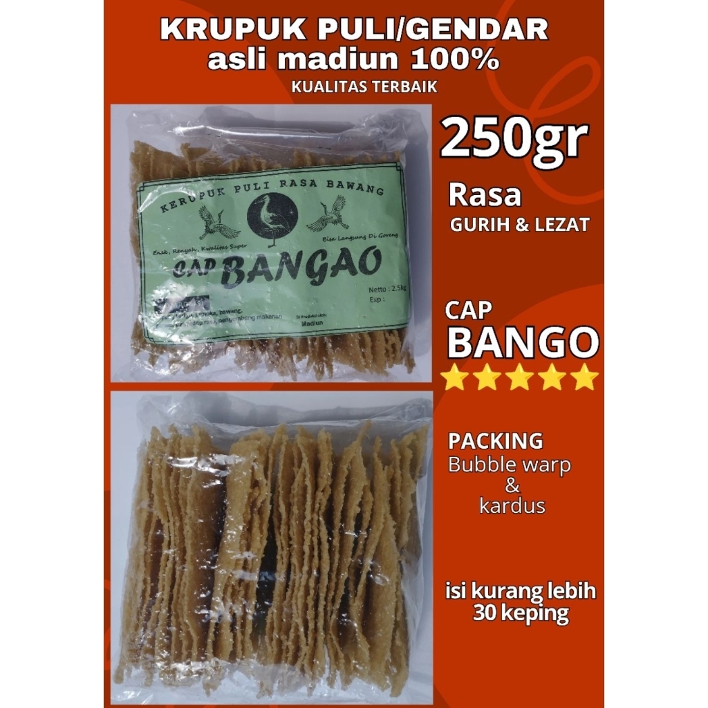 

KRUPUK PULI/GENDAR ASLI MADIUN 100%