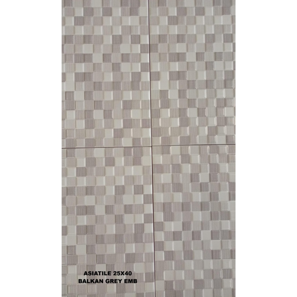 KERAMIK DINDING GLOSSY EMBOS 25X40 ASIA TILE BALKAN GREY KW B keramik dinding glossy keramik dinding