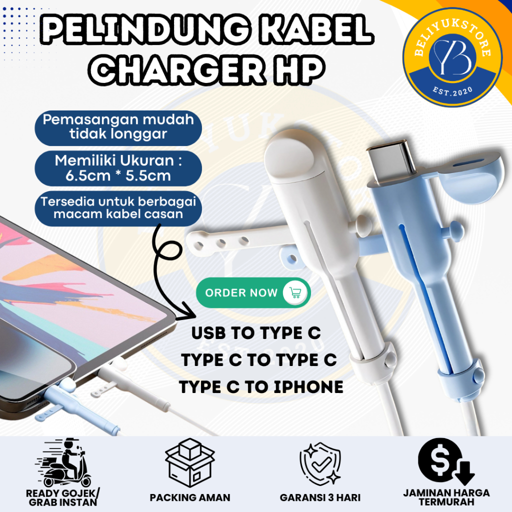Pelindung Kabel Charger Silicone / Pelindung Kabel / Silikon Pelindung Kabel / Pelindung Kabel Fleks
