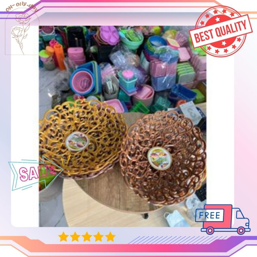 KERANJANG BUAH / TEMPAT BUAH PLASTIK / OVAL FRUIT PLATE LUCKY BIRD / TEMPAT SERBAGUNA / KERANJANG BU
