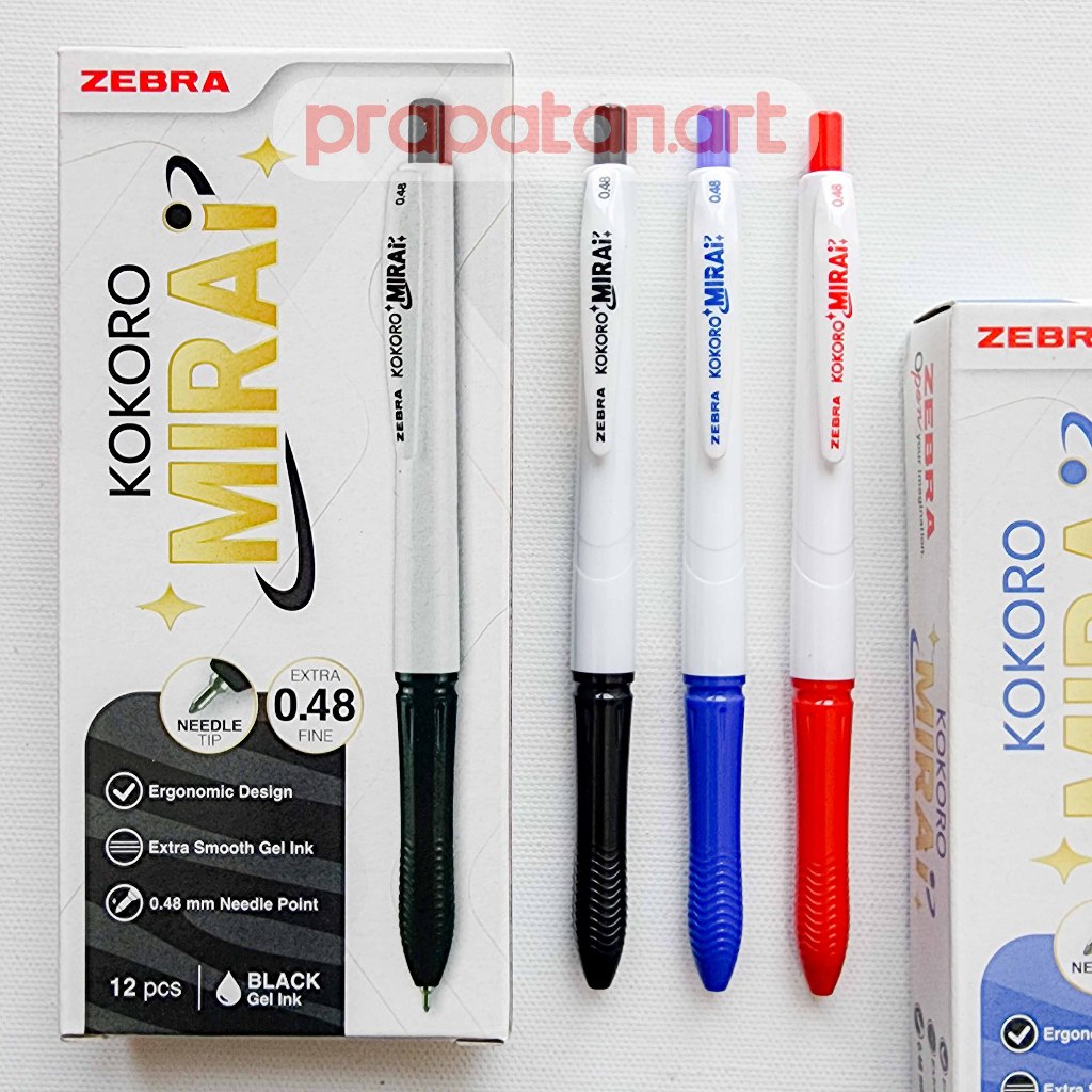 

Zebra Kokoro MIRAI Gel Pen 0.48mm | Pena Jel | Pulpen