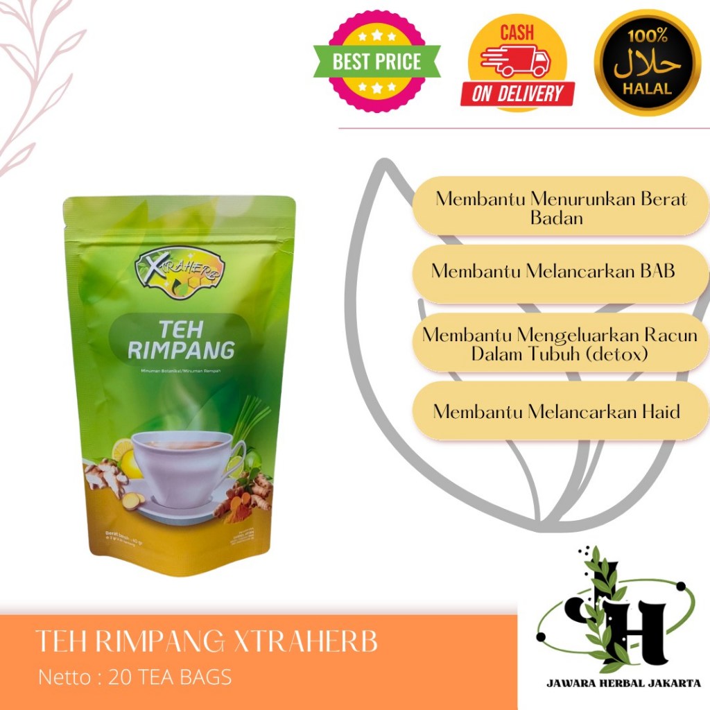 

Teh Rimpang Xtraherb Imunbooster Detox ala JSR Teh Rimpang Celup Rempah Diet Herbal Terbaik isi 20