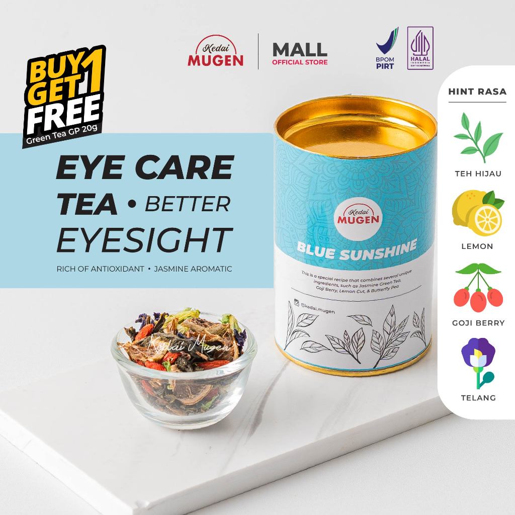 

Teh Melati Kesehatan Mata/ Tea Blend - Blue Sunshine Kedai Mugen 30g