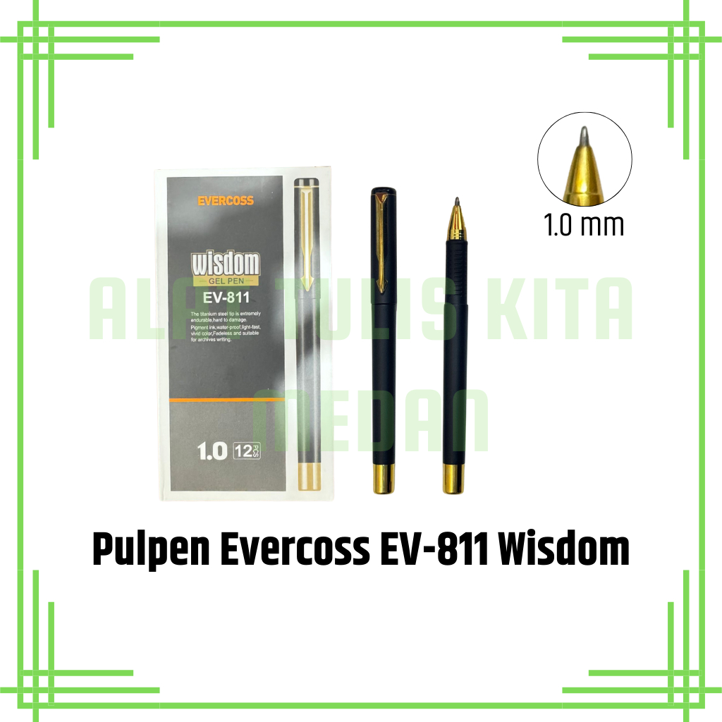 

(1 Kotak) Pulpen Evercoss EV-811 Wisdom / Gel Pen / Sign Pen 1.0mm Evercoss EV-811 Wisdom