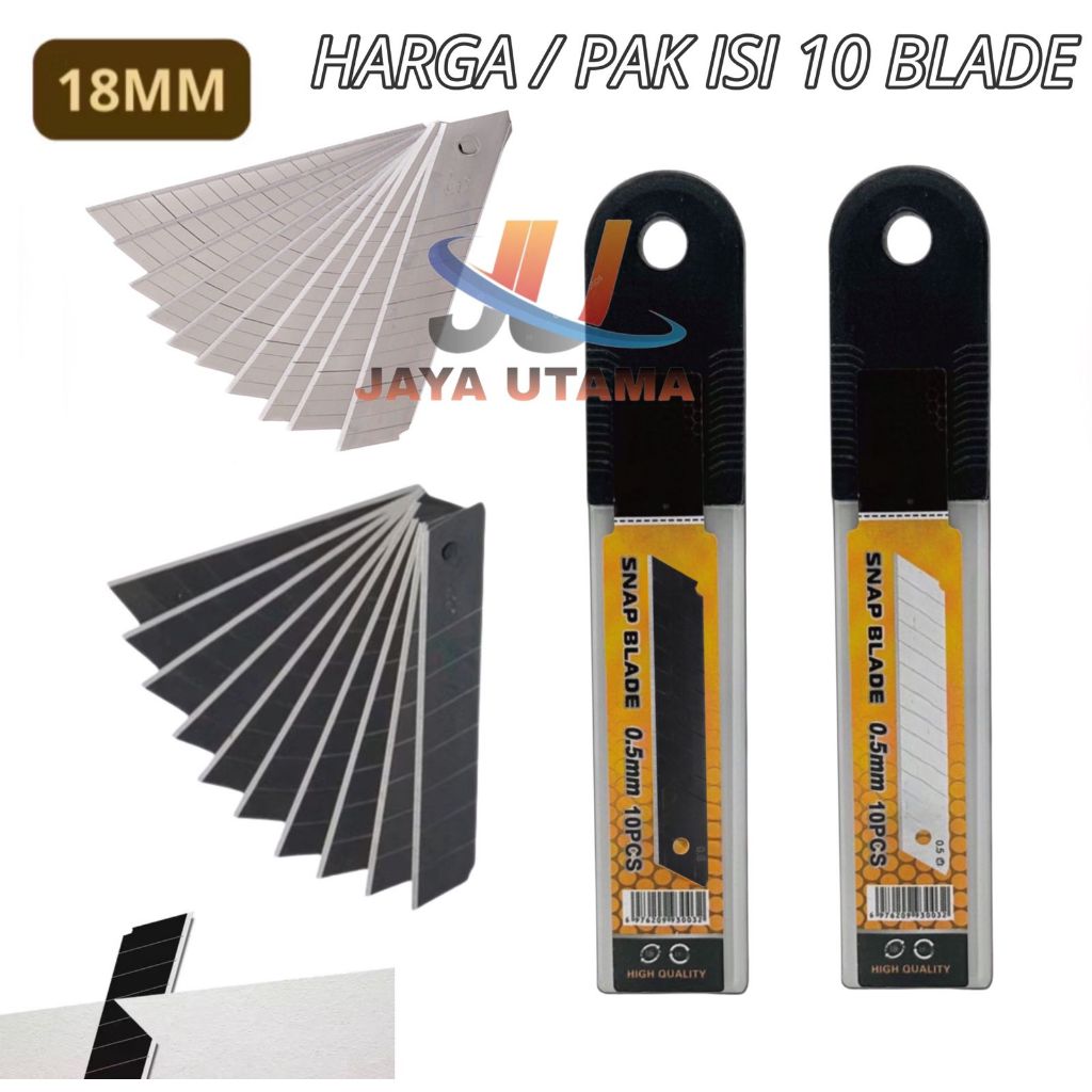 

ISI CUTTER HITAM PUTIH BESAR ISI 10 PCS /ISI ULANG CUTTER WARNA HITAM DAN PUTIH