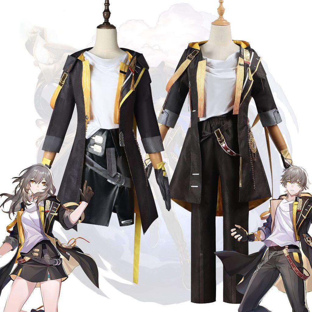 Honkai: Star Rail cosplay Caelus Stelle cosplay costume and wig shoes