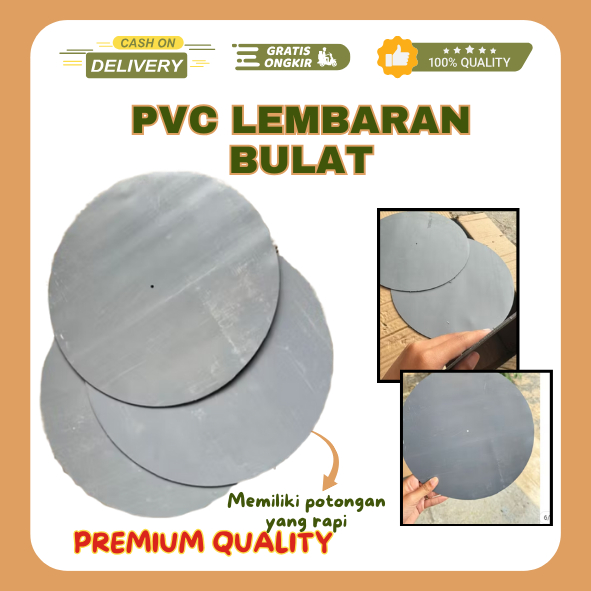 5 PCS PVC Lembaran Bulat Premium Quality UNTUK BAHAN MINIATUR