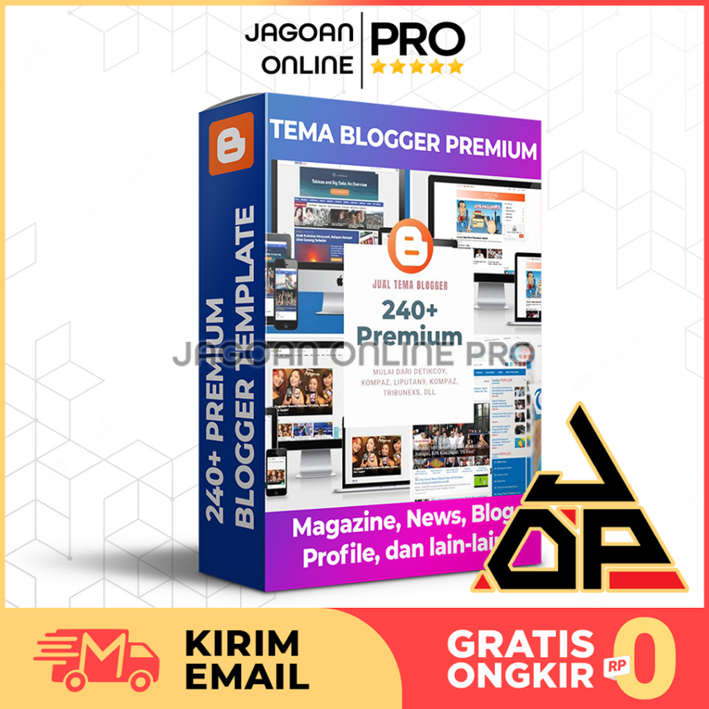 240++ TEMA BLOGGER PREMIUM SIAP PAKAI - BLOGSPOT THEME WEBSITE