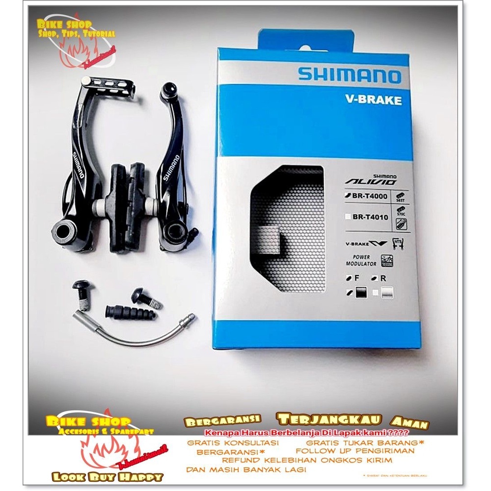 REM VBRAKE SHIMANO M4000 HITAM Sepeda MTB BMX SPAREPART SEPEDA TERMURAH