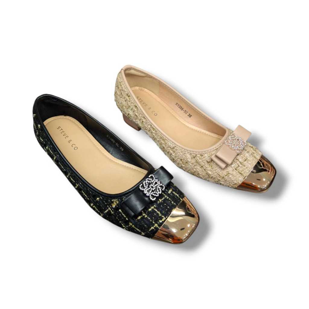 Steve & Co S1308 FS - sepatu pantofel wanita hak 3 cm