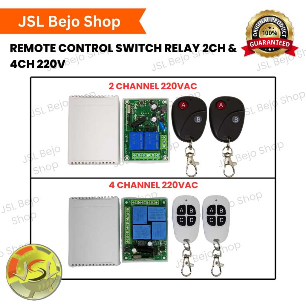 Remote Control Switch Relay  2 Channel & 4 Channel 220V