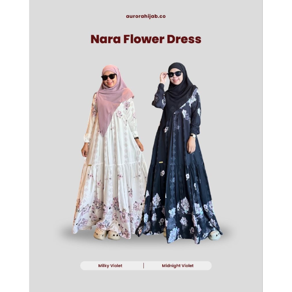 NARA FLOWER DRESS AURORA PREMIUM