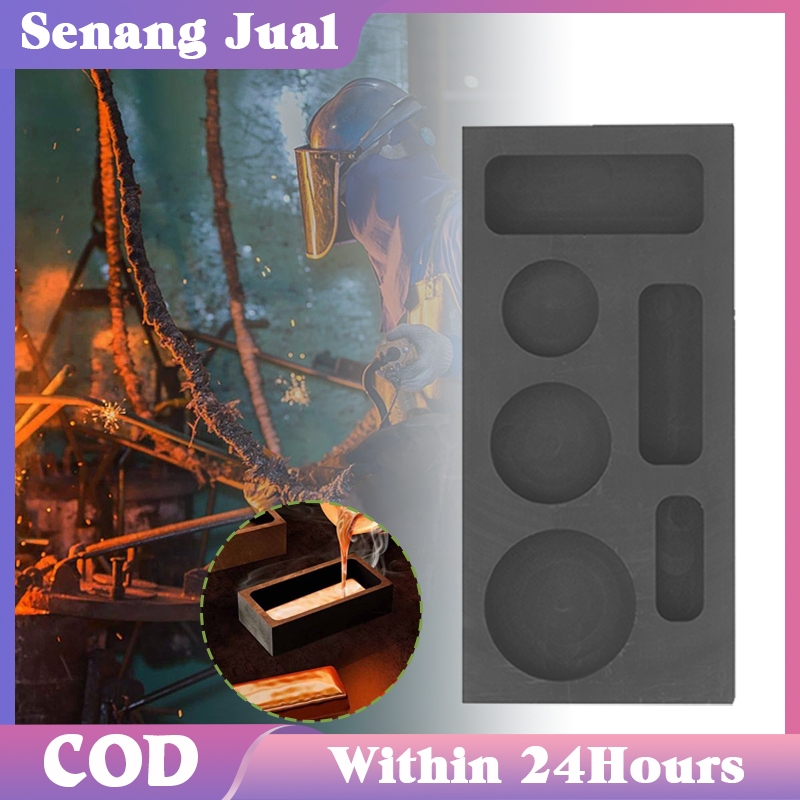 Bulat Koin Combo Melting Ingot Casting Penyulingan Grafit Casting Ingot Cetakan Wadah Grafit Ingot B