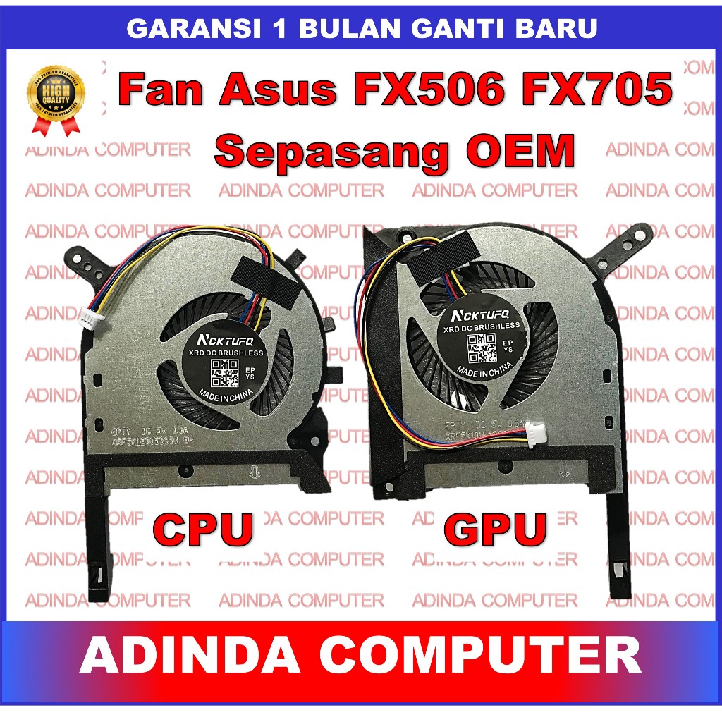 Fan Asus ROG TUF FX506 FX505GE FX505GM FX505GT FX505GU FX506 Sepasang OEM
