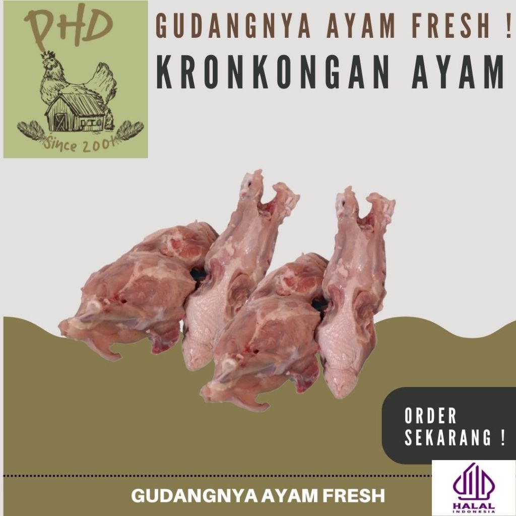 

AYAM PHD - KRONGKONGAN DAN TULANG - BESAR - SEGAR - BERKUALITAS - MURAH - GROSIR - FRESH 1 KG