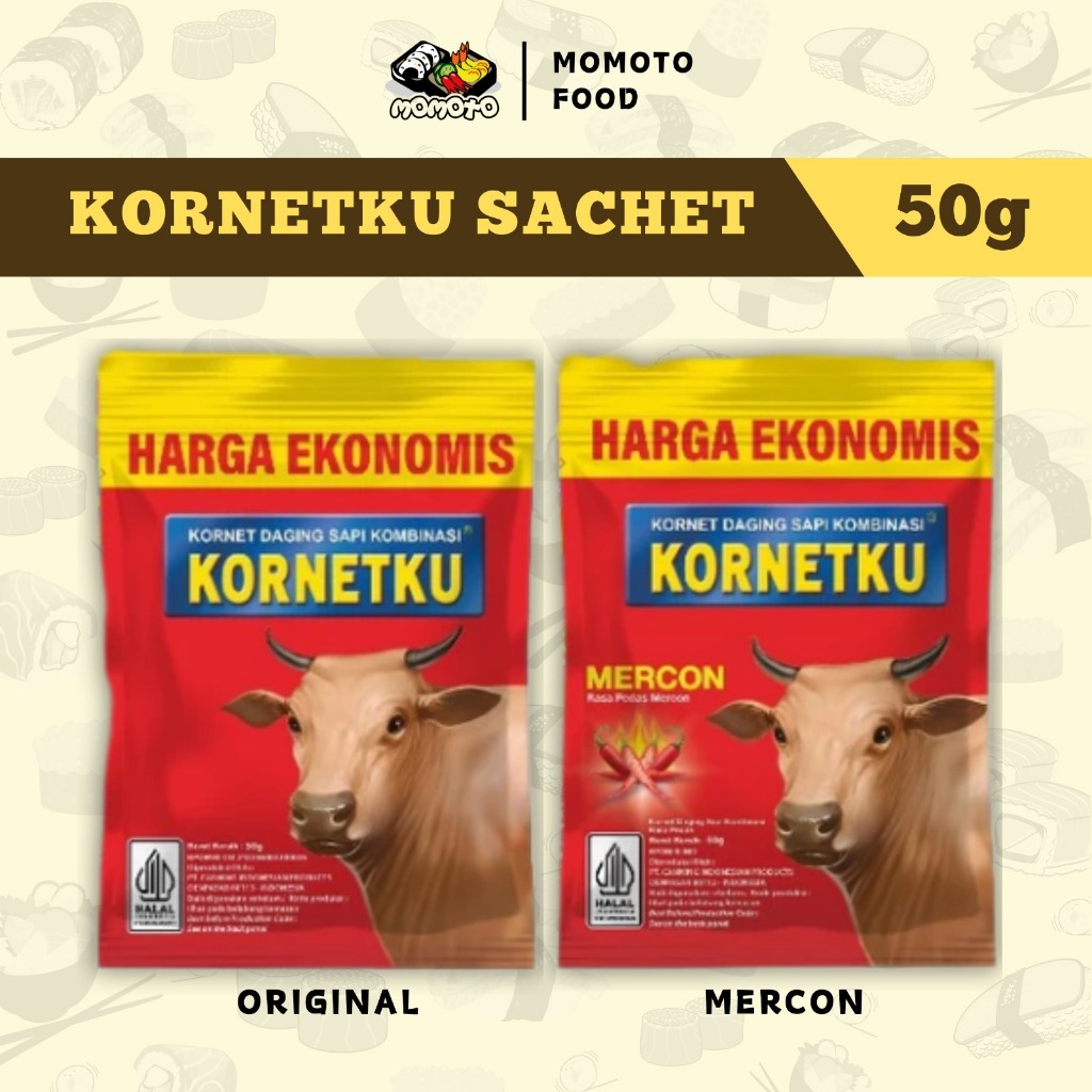 

Kornetku Kornet Sapi Sachet Ekonomis 50 gram Halal Original dan Mercon Pedas