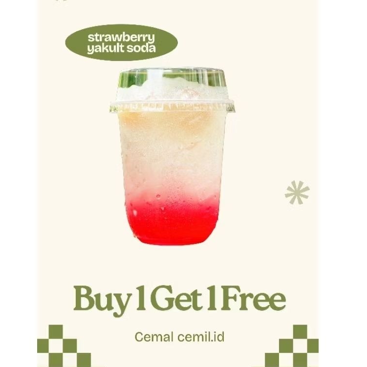 

strawberry yakult soda