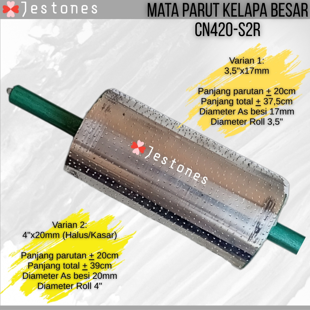 Mata parut kelapa besar 4x20 CN420/S2R/Mata parutan kelapa/As roll parut kelapa besar