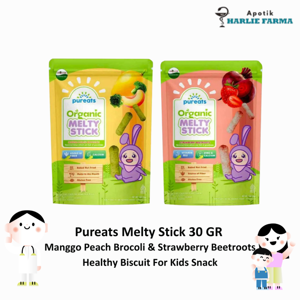 

Pureats Melty Stick 30 Gr - Snack Sehat Untuk Keluarga - Cemilan Keluarga Sehat & Anak