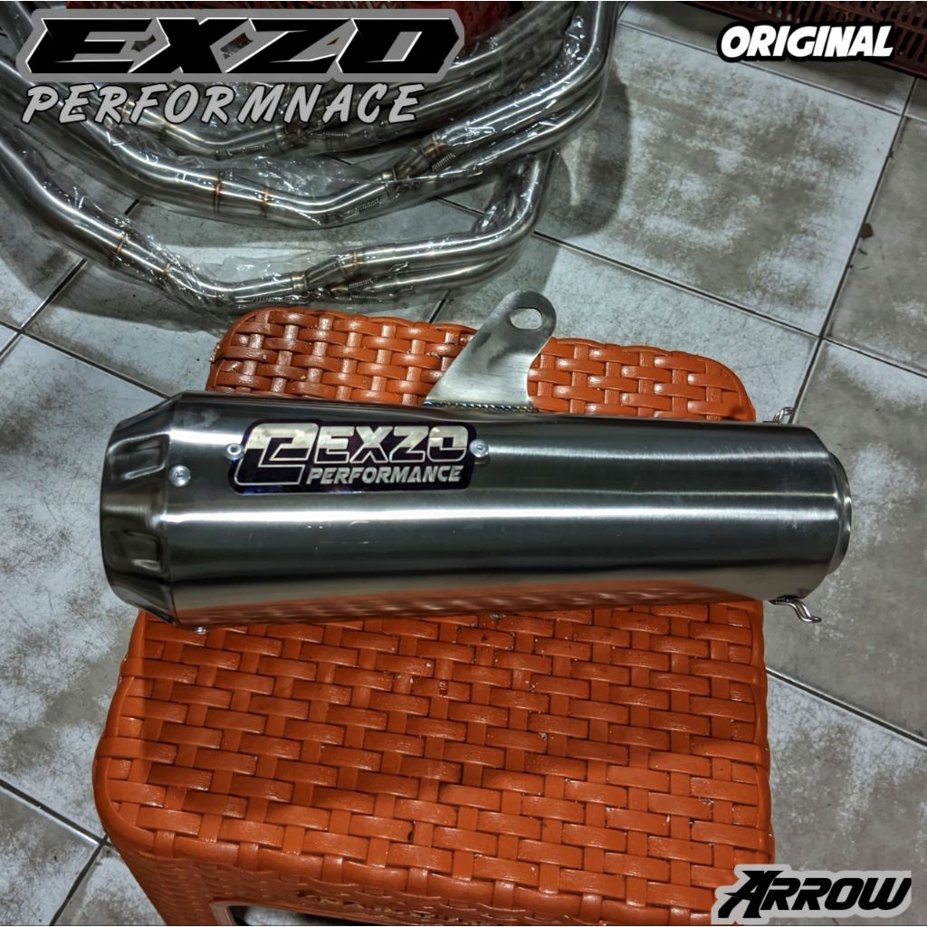 SILINCER MODEL EXZO INLET 50mm ORIGINAL EXZO, SUARA NGEBAS ADEM, (silincer only)