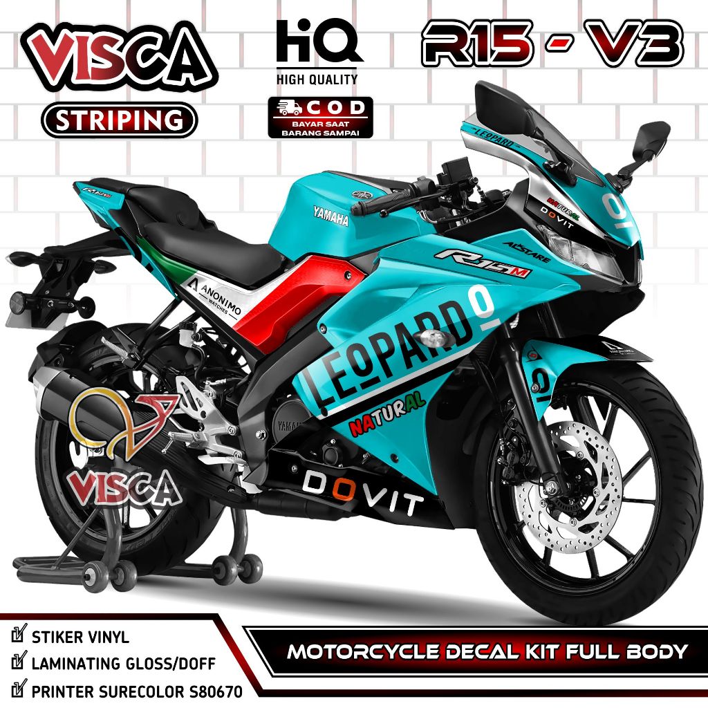 Decal R15 V3 Full Body - Stiker R15 V3 Full Body - Dekal R15 V3 Full Body - Striping R15 V3 Variasi 