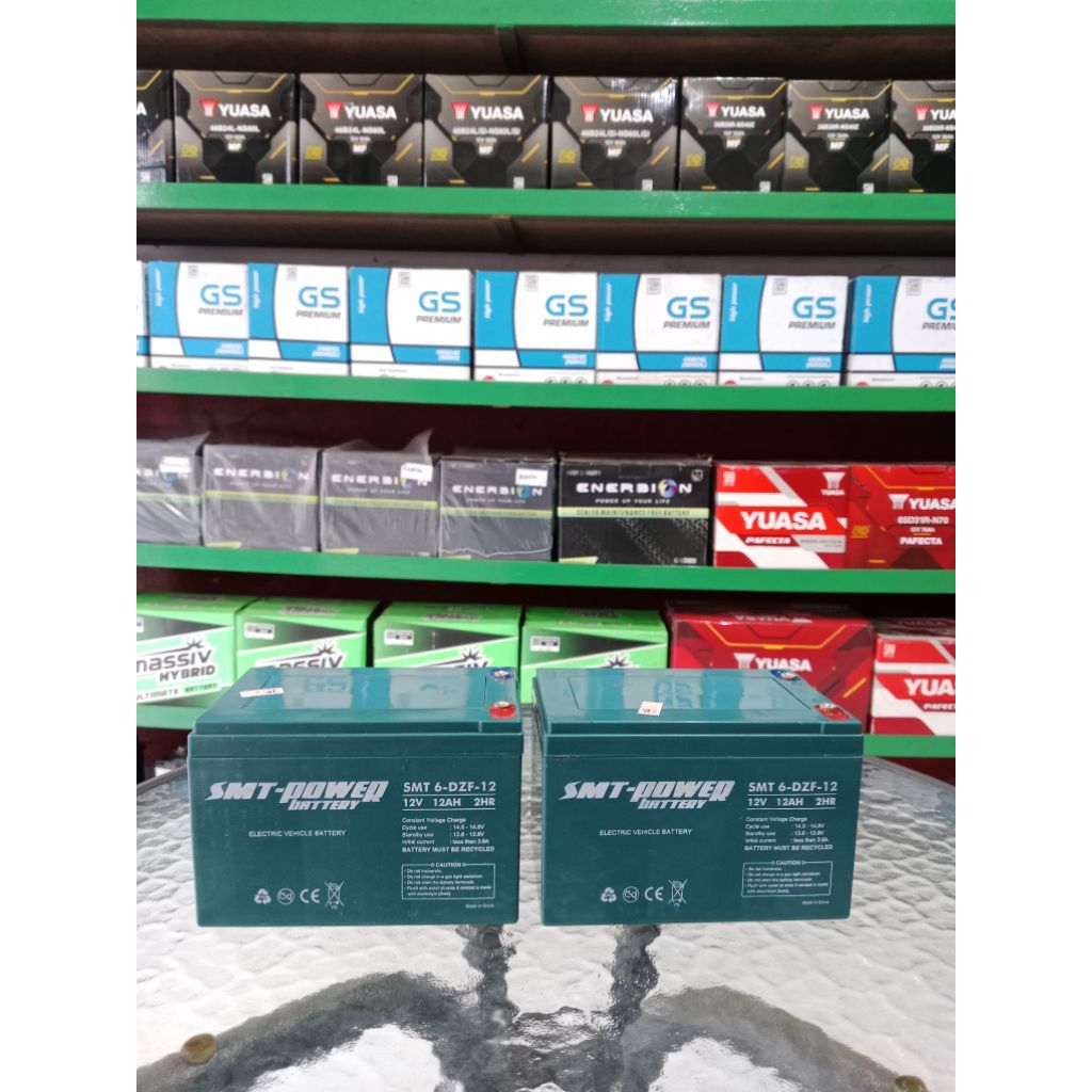 Aki Sepeda Listrik SAMOTO ( SMT 6-DZF-12 12V 12AH ) Aki Sepeda Listrik All Series