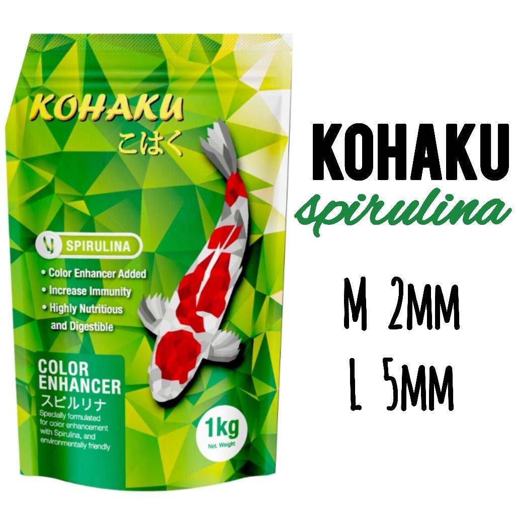 KOHAKU SPIRULINA 1kg / kohaku pakan koi
