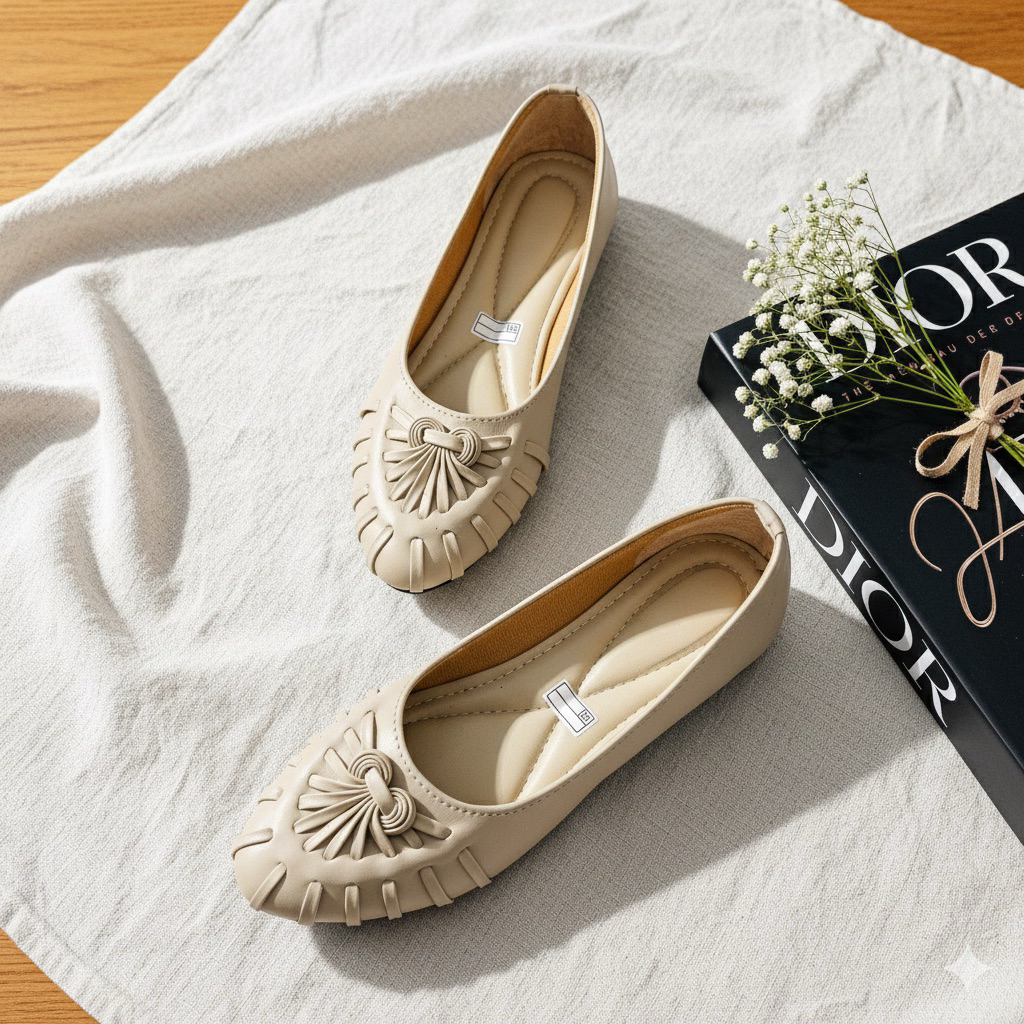 flatshoes wanita sepatu Flatshoes wanita Elgan Model anyam