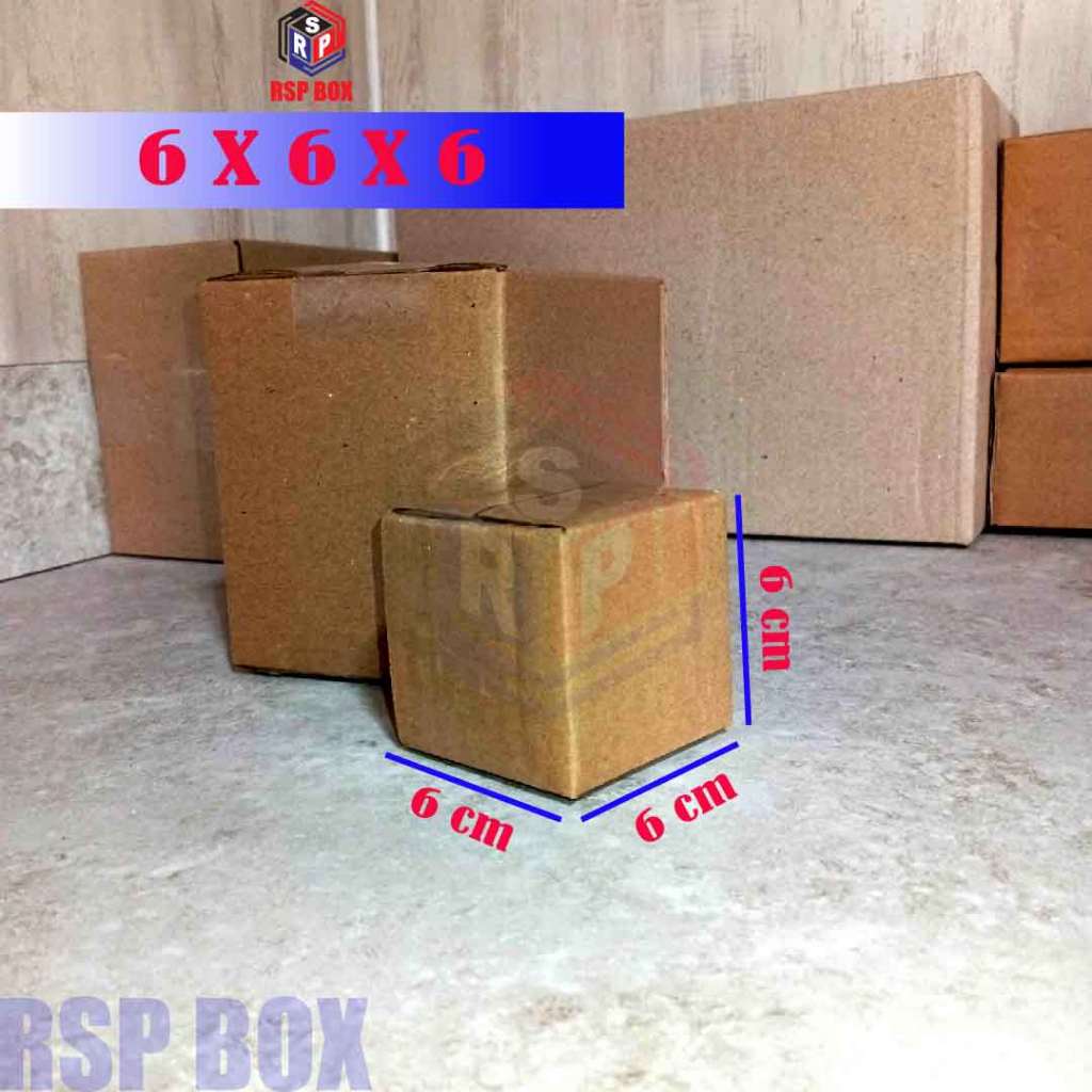 

Kardus packing ukuran 6x6x6 cm karton box murah dus paket
