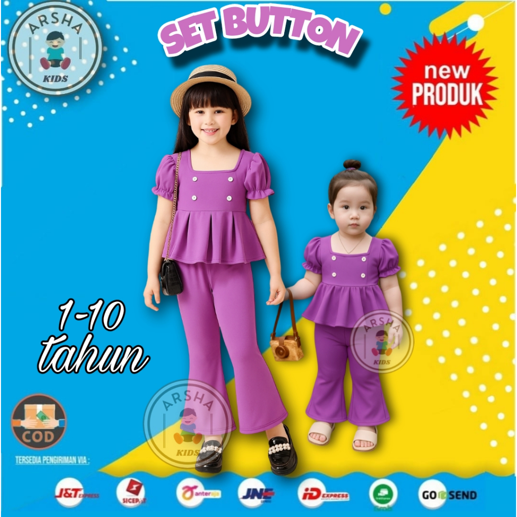 SETELAN ANAK PEREMPUAN CUTBRAY 1-10 TAHUN STELAN SET CUTBRAY ANAK PEREMPUAN TANGGUNG ARSHA KIDS