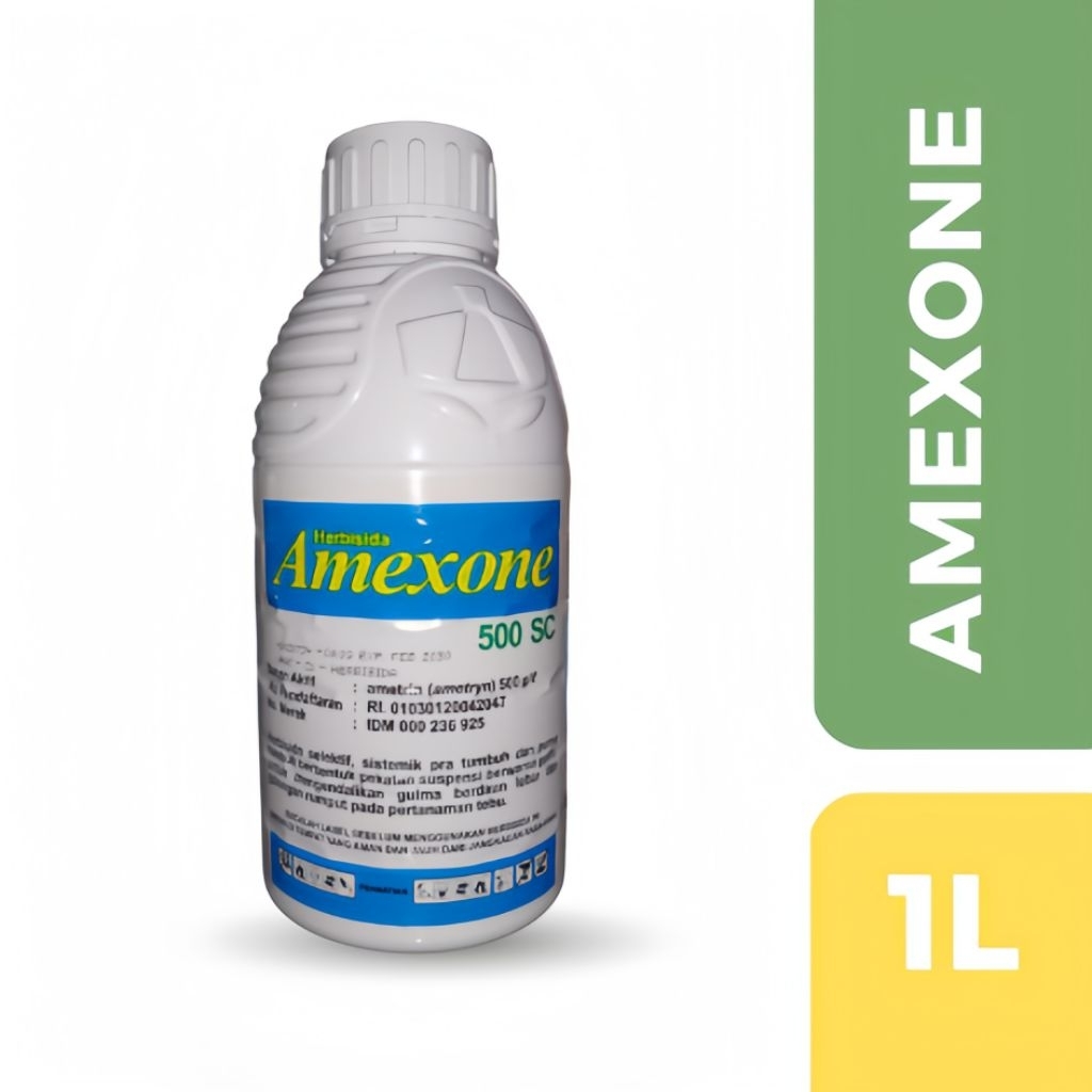 Amexone Herbisida 1L 500SC herbisida selektif sistemik purna tumbuh pada tanaman padi dan tebu