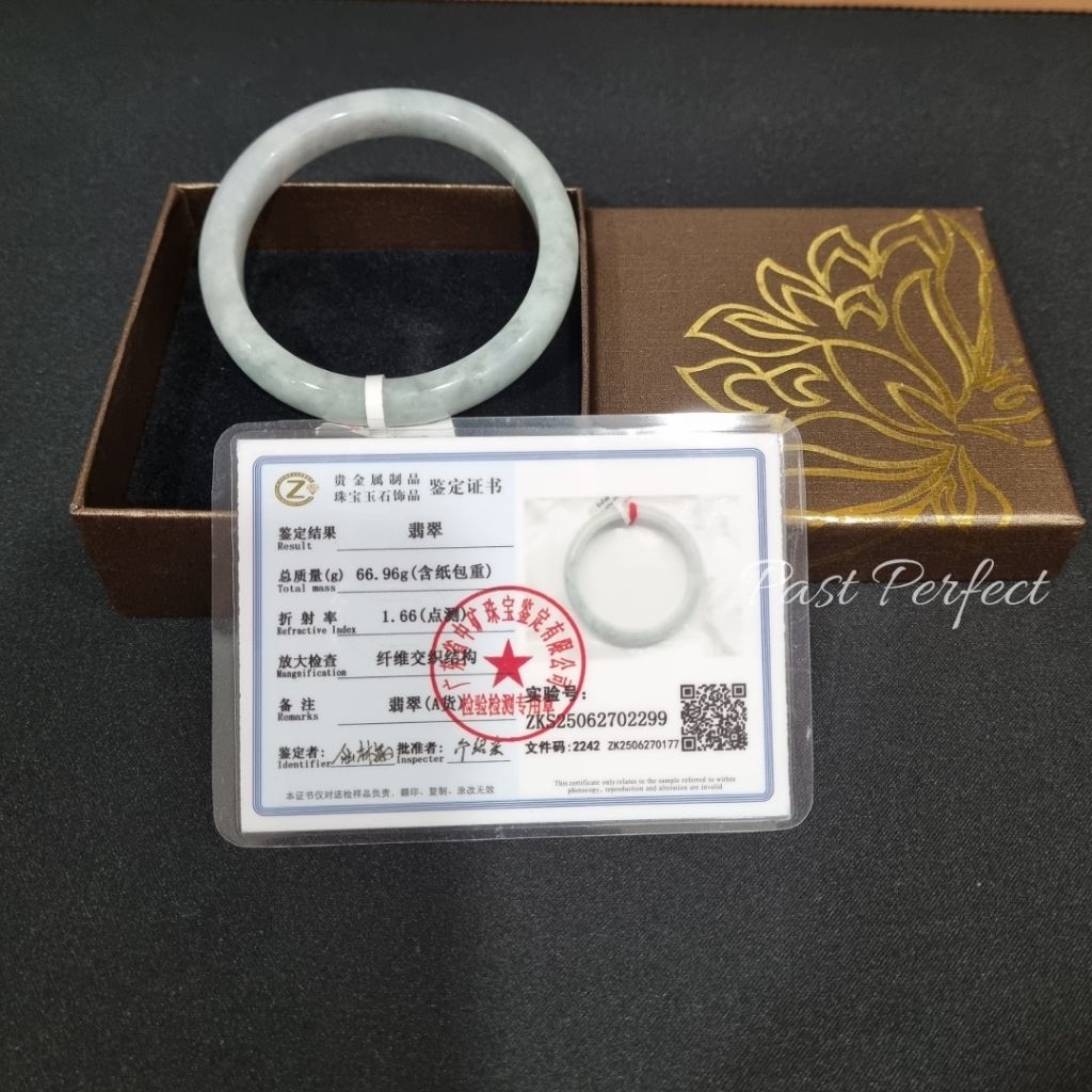 Gelang Giok Burma /Gelang Jadeite Grade A/ Gelang Giok Bersertifikat