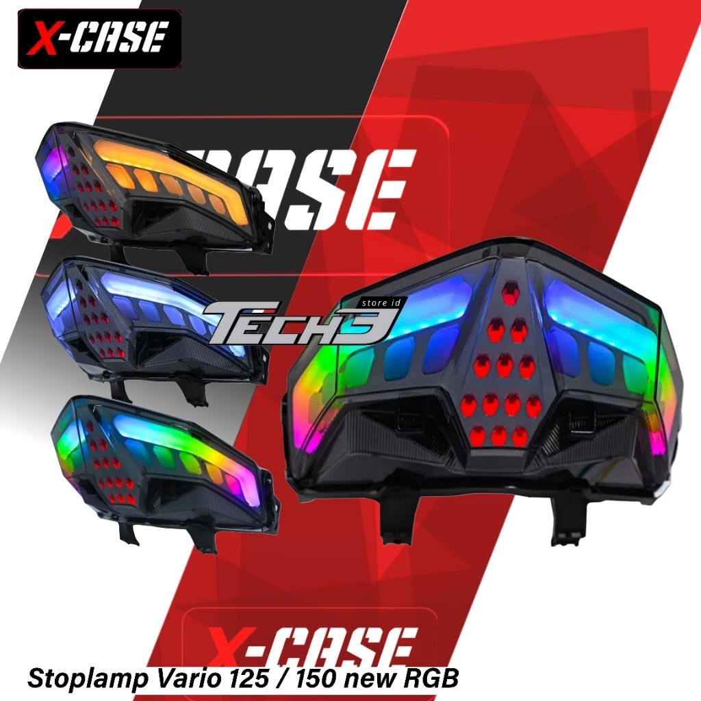 MV lampu stoplamp RGB 12 warna honda vario 125/150 new 2015-2023 stoplamp vario new