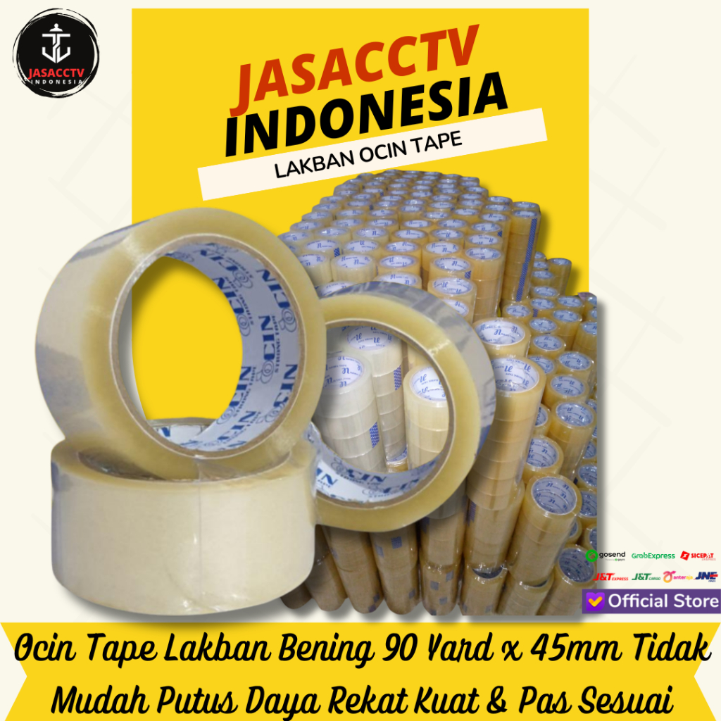 

Ocin Star/Nawa Tape - Lakban Bening 90 Yard x 45mm Tidak Mudah Putus Daya Rekat Kuat Pas Sesuai Spesifikasi Garansi Resmi