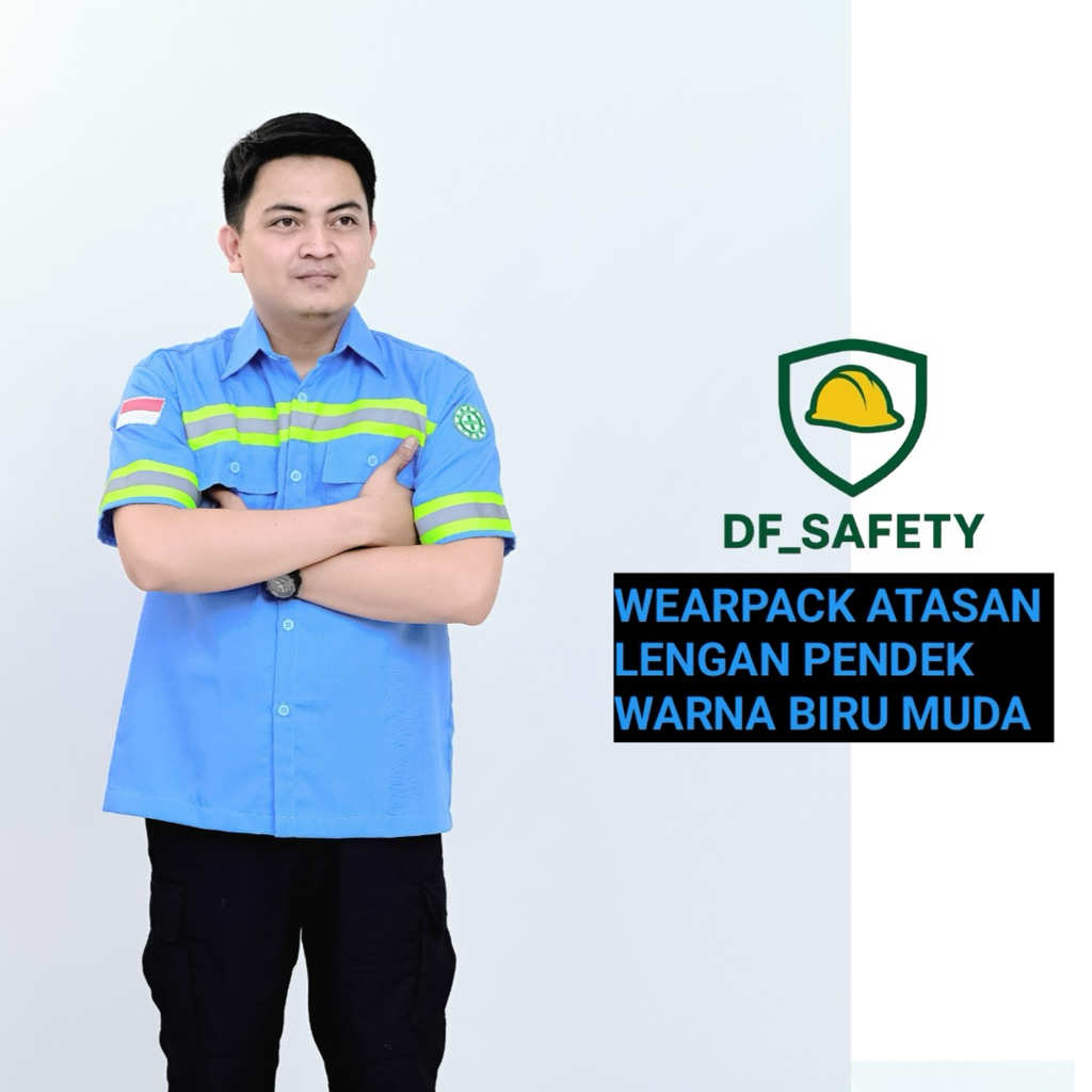 Kemeja safety lengan pendek baju safety lengan pendek seragam kerja lengan pendek
