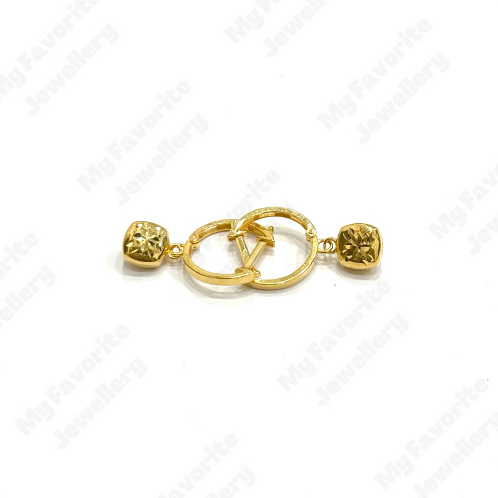 Anting Klip Korean Style Emas Asli Kadar 700