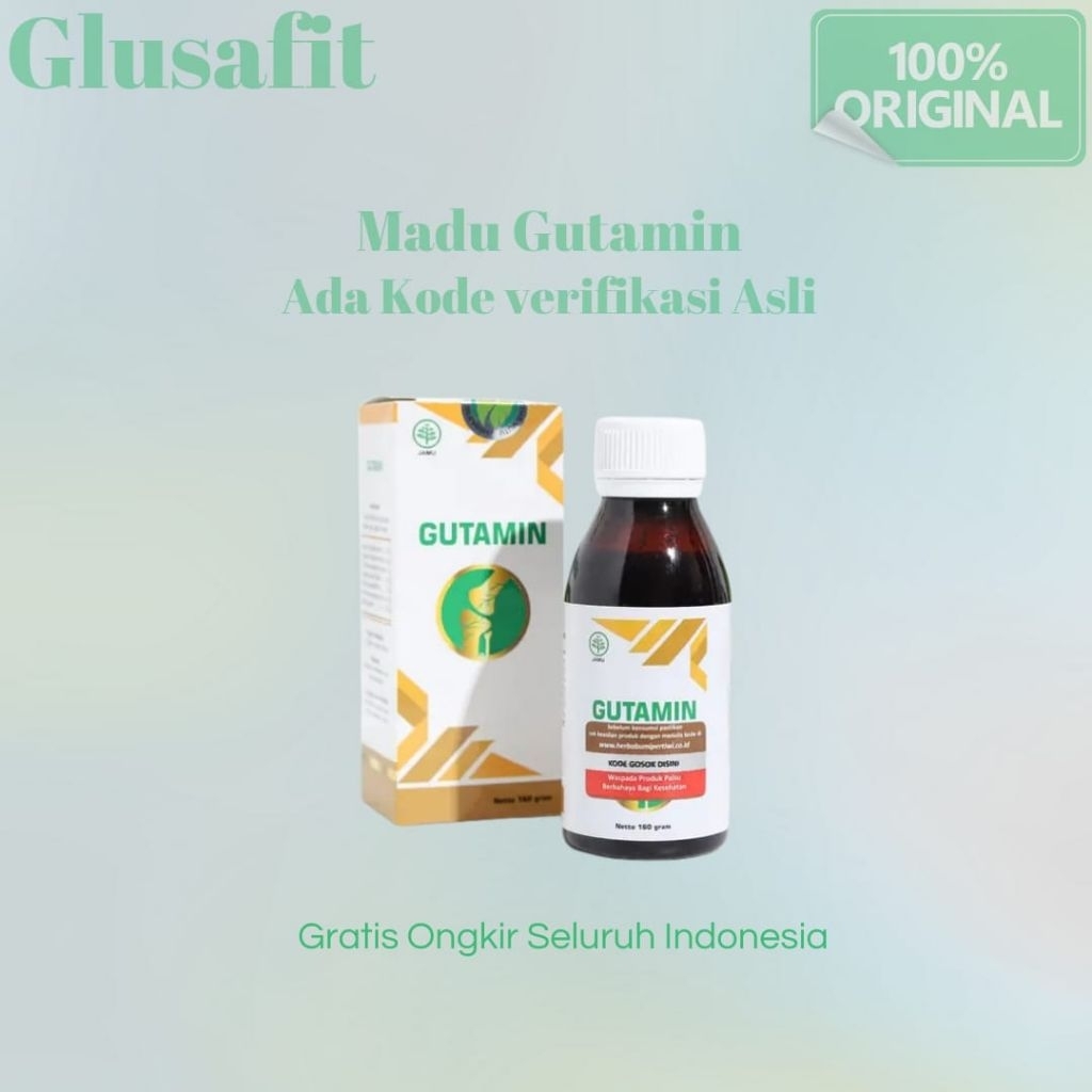 Madu Gutamin Asli Original BPOM Obat Kolesterol Pengapuran Tulang Asam Urat Herbal