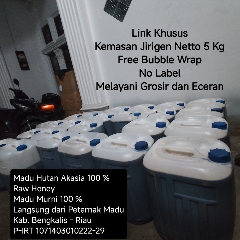

Madu Murni 100% Pohon Akasia Kemasan Jirigen 5 Kg No Label