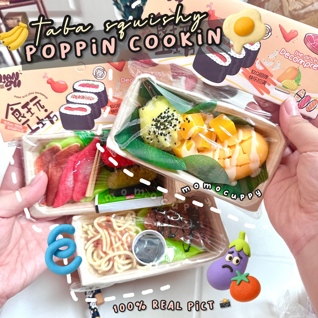 MOMOCUPPY poppin cookin’ food taba squishy pencet squeezy mainan anak